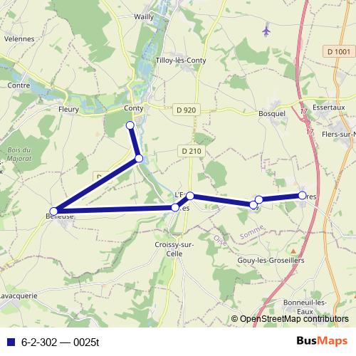 6-2-302 bus Line Map