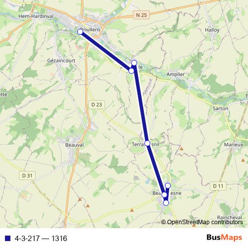 4-3-217 bus Line Map