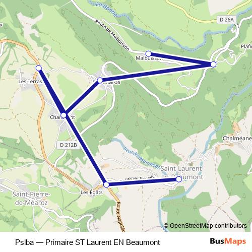 Pslba bus Line Map