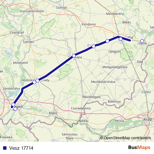 Vesz 17714 rail Line Map