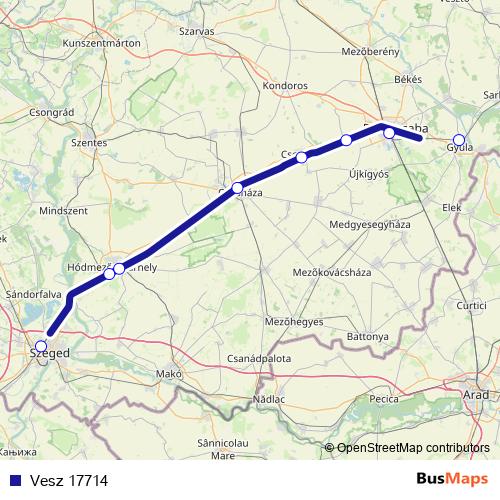 Vesz 17714 rail Line Map