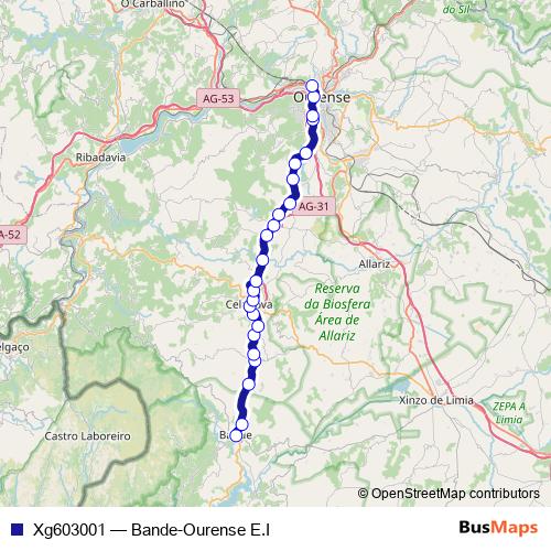 Xg603001 bus Line Map
