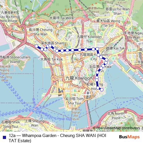 12a bus Line Map