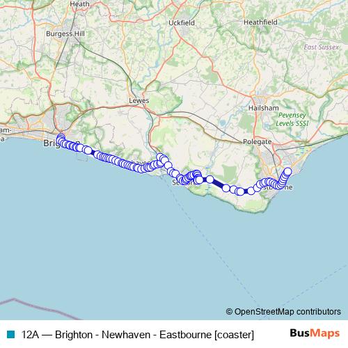 12A bus Line Map