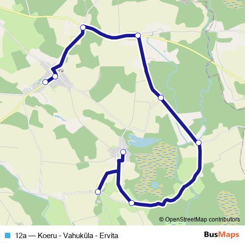 12a bus Line Map