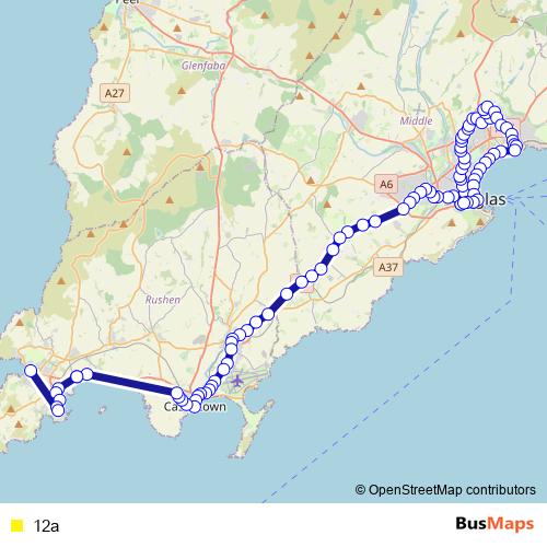 12a bus Line Map
