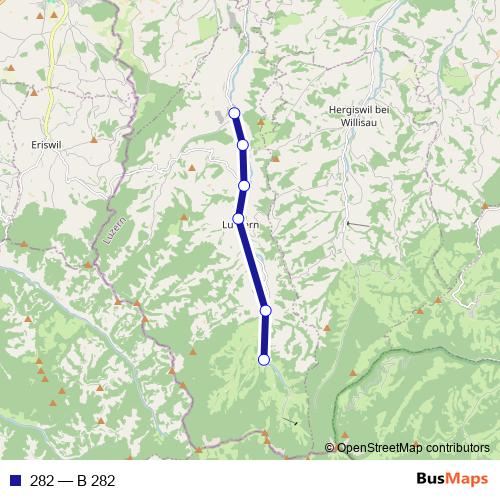 282 bus Line Map