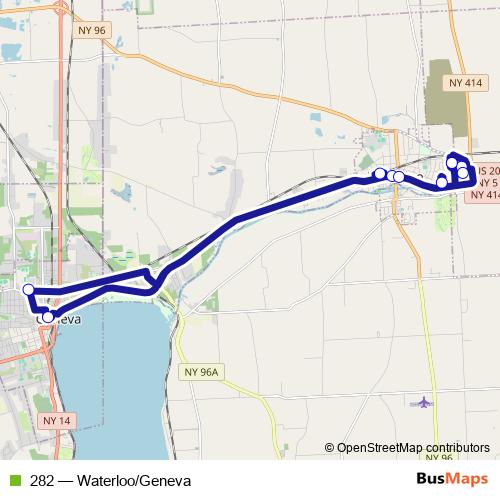 282 bus Line Map