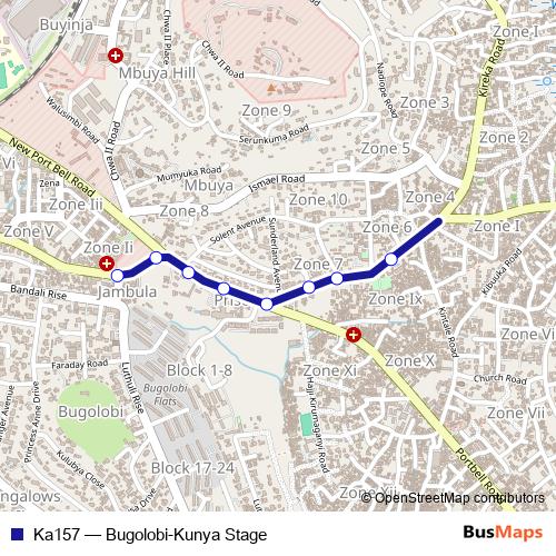 Ka157 bus Line Map