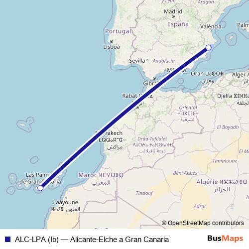 ALC-LPA (Ib) air Line Map
