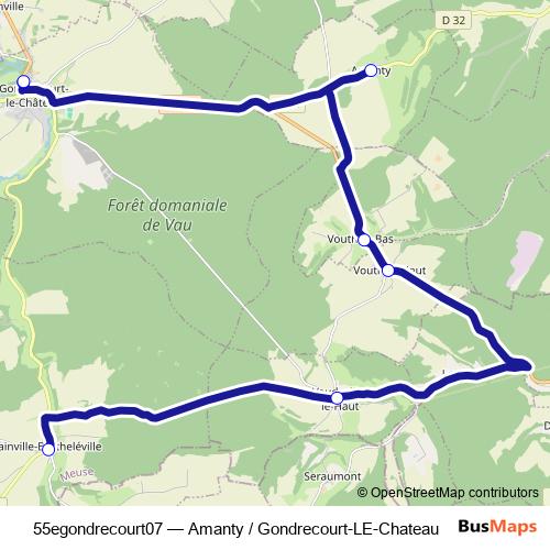 55egondrecourt07 bus Line Map