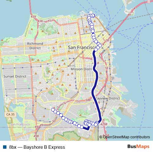 8bx bus Line Map