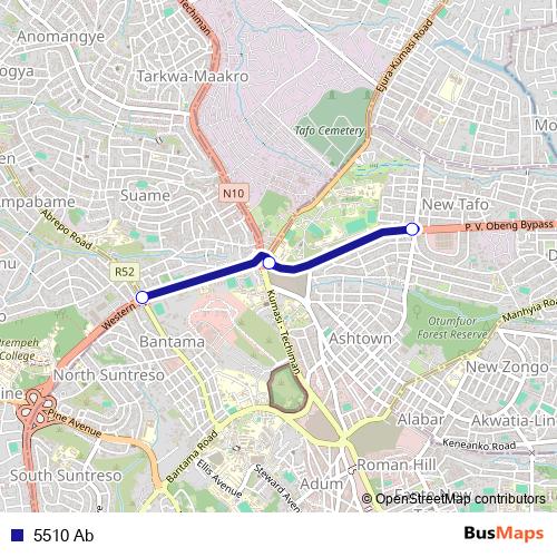 5510 Ab bus Line Map