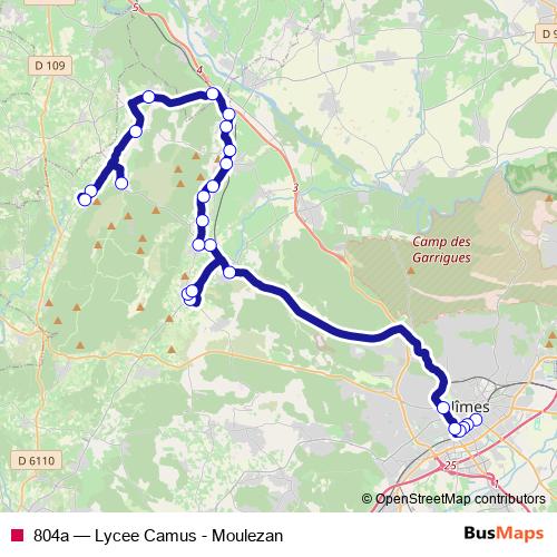 804a bus Line Map