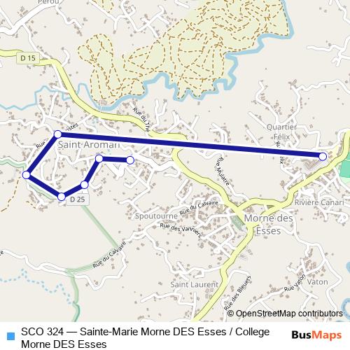 SCO 324 bus Line Map