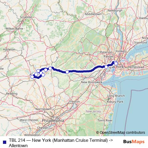 TBL 214 bus Line Map