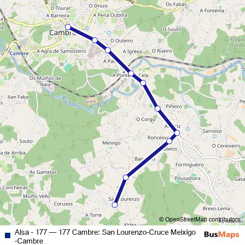 Alsa - 177 bus Line Map