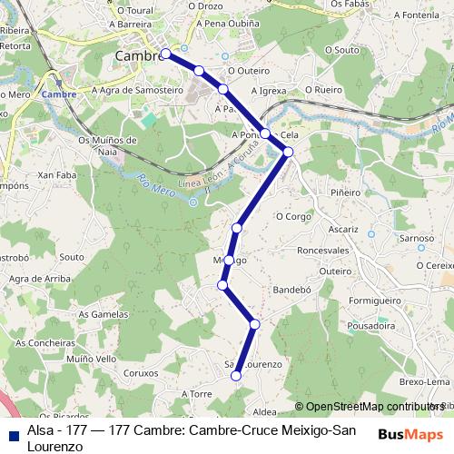 Alsa - 177 bus Line Map