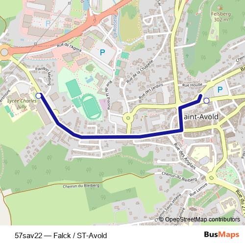 57sav22 bus Line Map