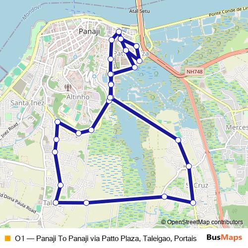 O1 bus Line Map