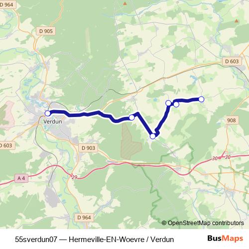55sverdun07 bus Line Map