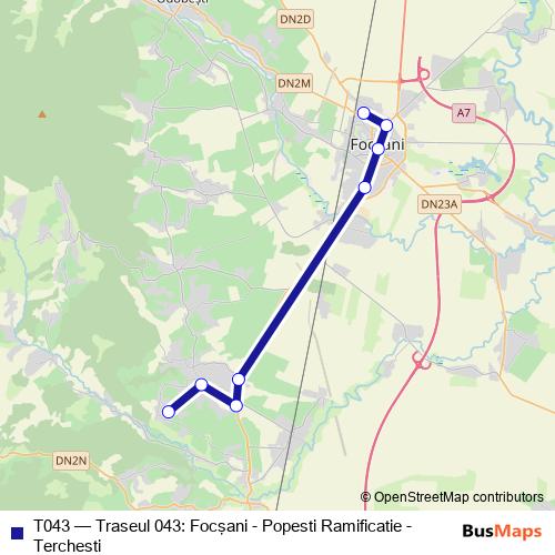 T043 bus Line Map