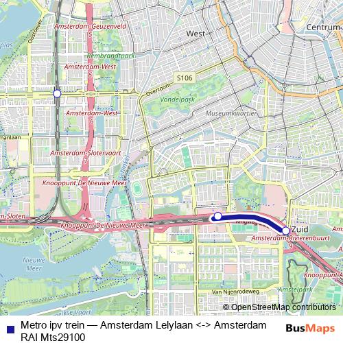 Metro ipv trein metro Line Map