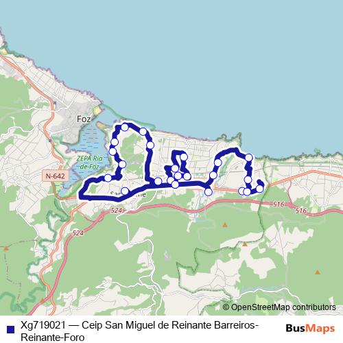 Xg719021 bus Line Map