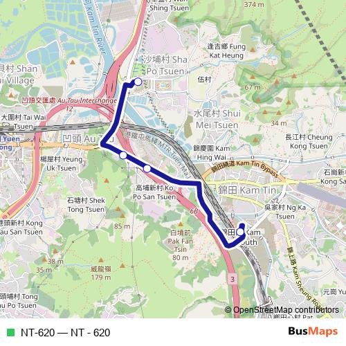 NT-620 bus Line Map