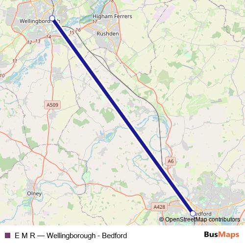 E M R bus Line Map