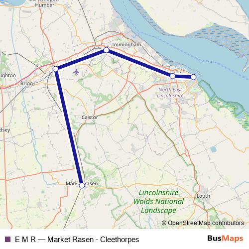 E M R bus Line Map