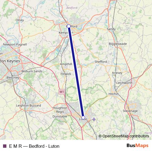 E M R bus Line Map