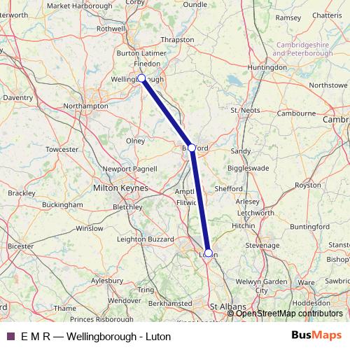 E M R bus Line Map