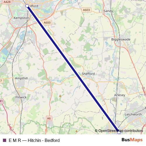 E M R bus Line Map