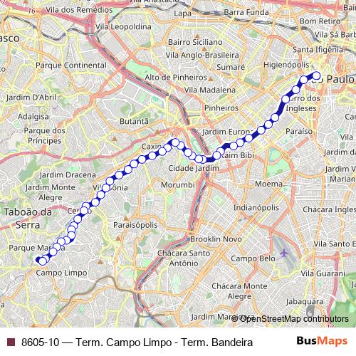 8605-10 bus Line Map