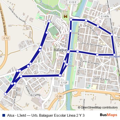 Alsa - L3etd bus Line Map