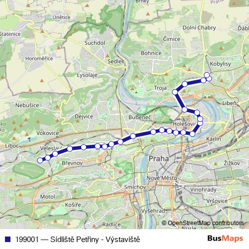 199001 tram Line Map