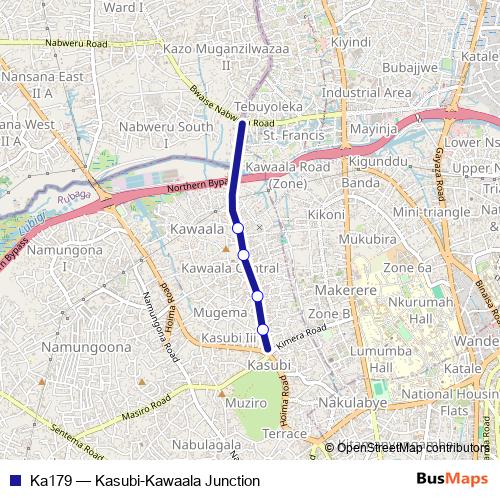 Ka179 bus Line Map