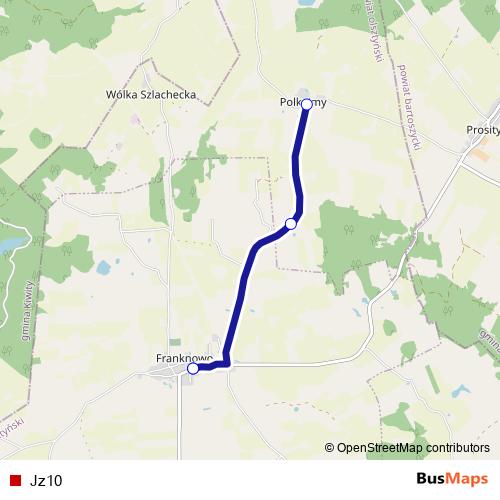 Jz10 bus Line Map