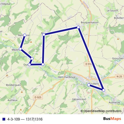 4-3-109 bus Line Map