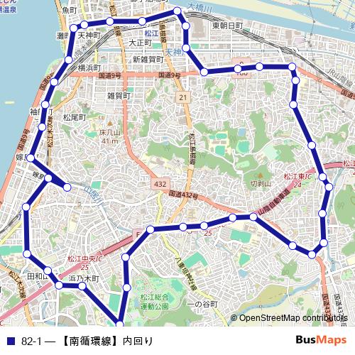 82-1 bus Line Map