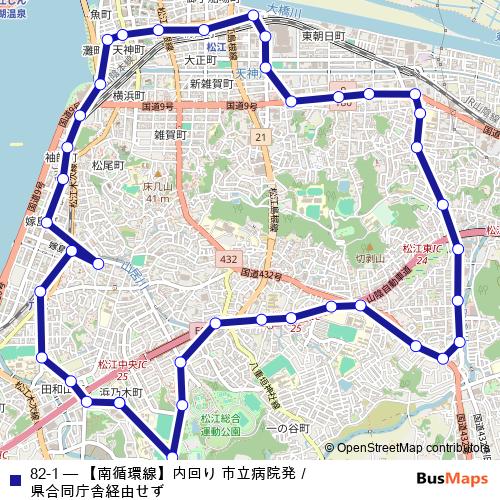 82-1 bus Line Map