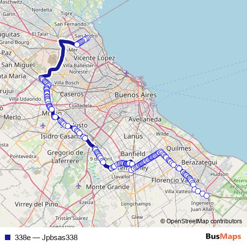 338e bus Line Map