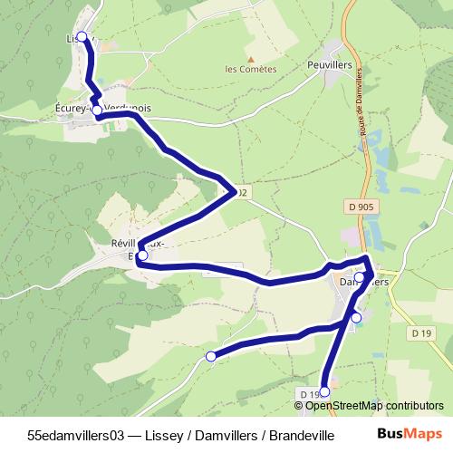 55edamvillers03 bus Line Map