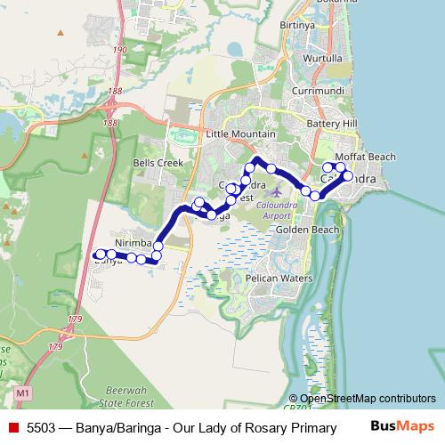 5503 bus Line Map