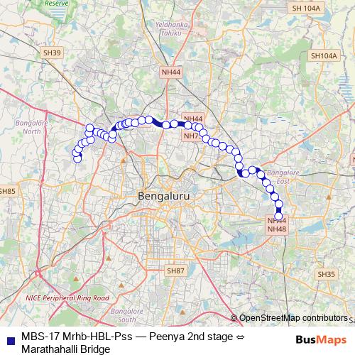 MBS-17 Mrhb-HBL-Pss bus Line Map