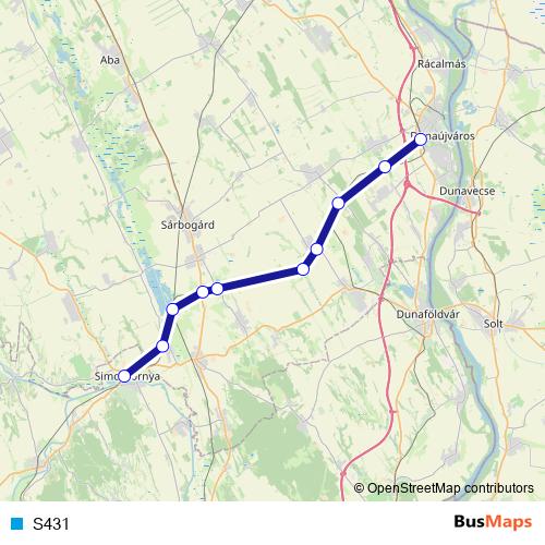S431 rail Line Map