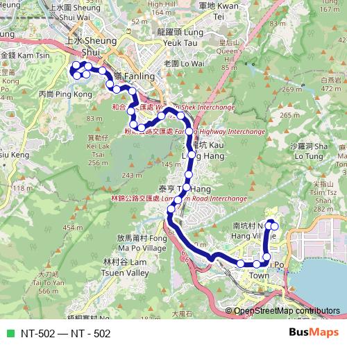NT-502 bus Line Map
