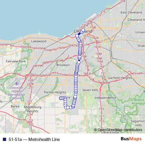 51-51a bus Line Map