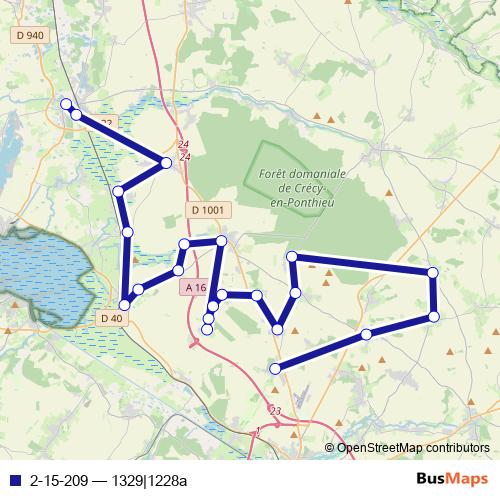 2-15-209 bus Line Map